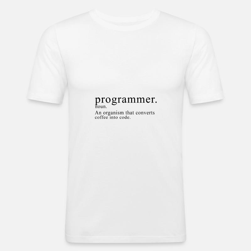 Programmer Description - Men's Slim Fit T-Shirt - white