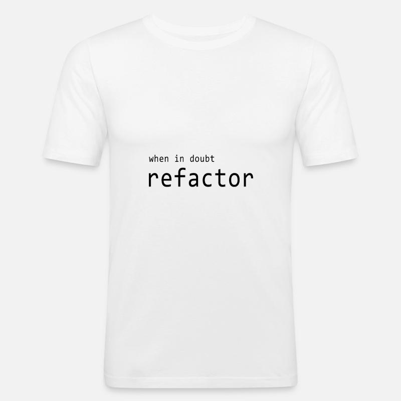 Programmer - refactor code - Men's Slim Fit T-Shirt - white