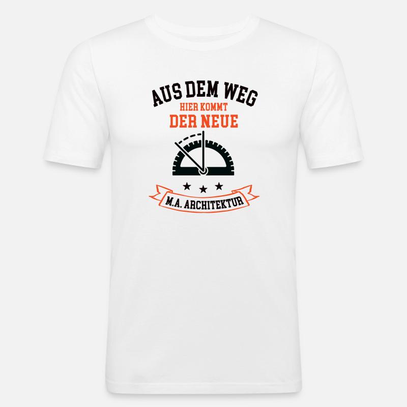 Architekturstudium Master Architecture Studium MA - Männer Slim Fit T-Shirt - Weiß