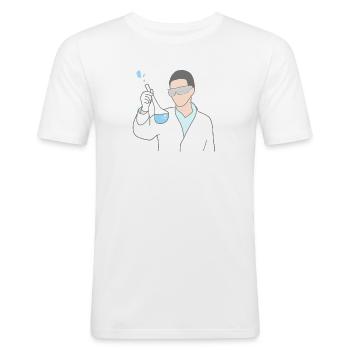 Science Chimie chimique - T-shirt près du corps Homme - blanc - Devant - Nik (191cm)