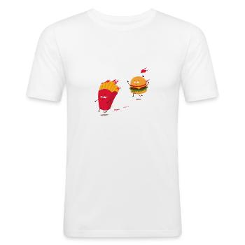 Love story - T-shirt près du corps Homme - blanc - Devant - Nik (191cm)