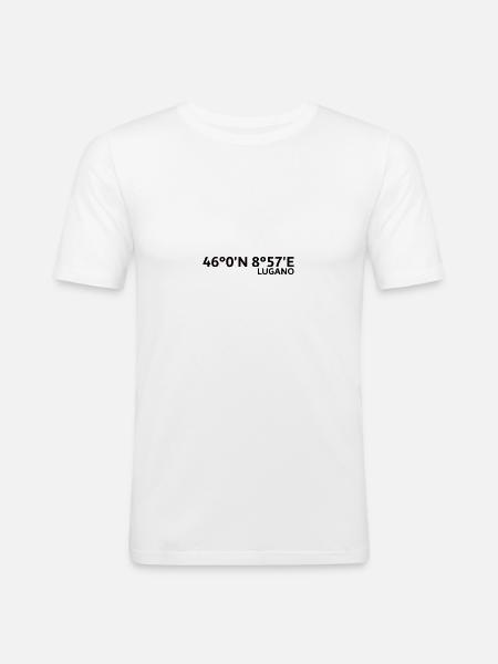 Lugano coordinates - Men's Slim Fit T-Shirt - white