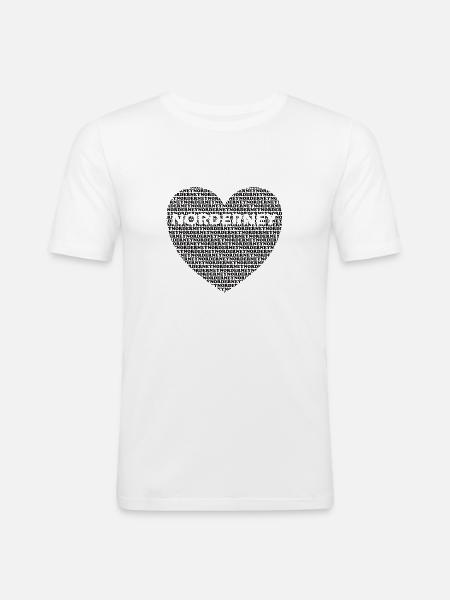 Norderney Herz - Männer Slim Fit T-Shirt - Weiß