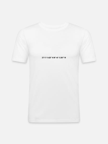 All coordinates - Men's Slim Fit T-Shirt - white