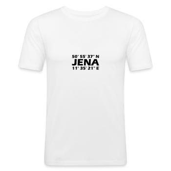 Jena coordinates - Men's Slim Fit T-Shirt - white - Front - Nik (191cm)