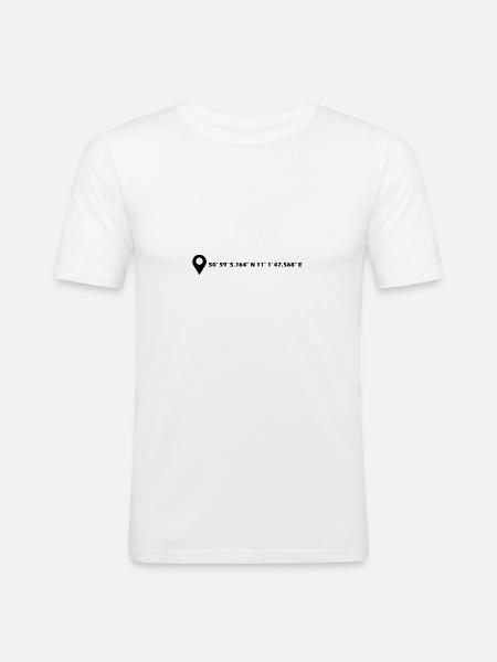 Erfurt coordinates - Men's Slim Fit T-Shirt - white