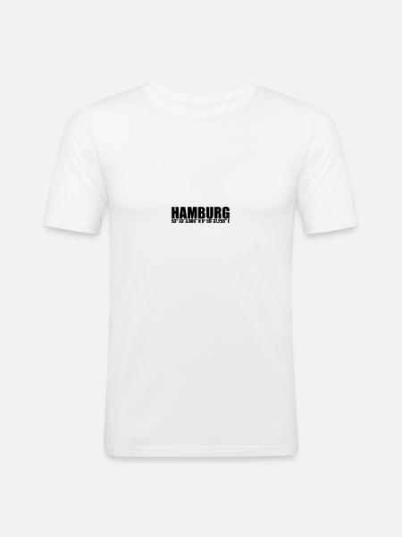 Hamburg coordinates - Men's Slim Fit T-Shirt - white