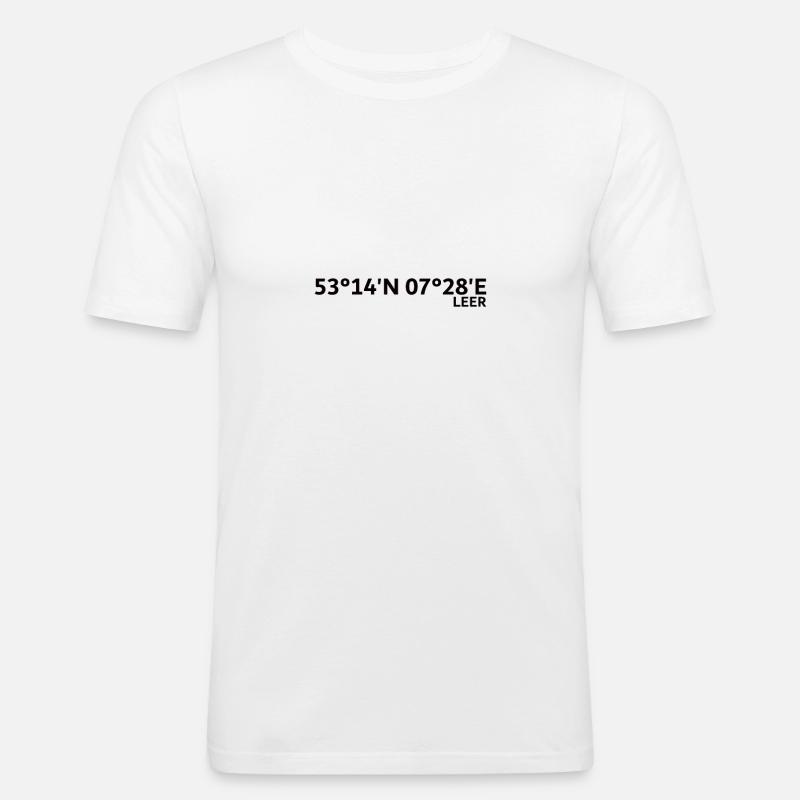 Empty coordinates - Men's Slim Fit T-Shirt - white