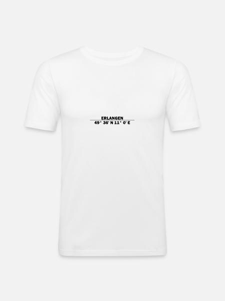 Erlangen Coordinates - Men's Slim Fit T-Shirt - white