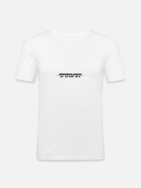 Mönchengladbach coordinates - Men's Slim Fit T-Shirt - white