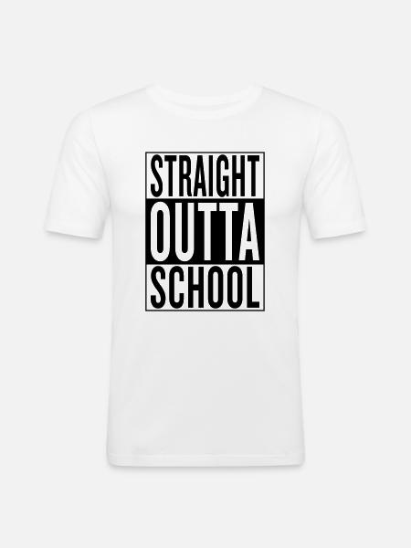 School - Men's Slim Fit T-Shirt - white
