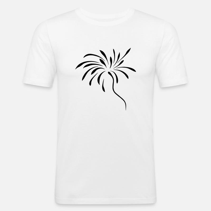 feuerwerk2 - Männer Slim Fit T-Shirt - Weiß