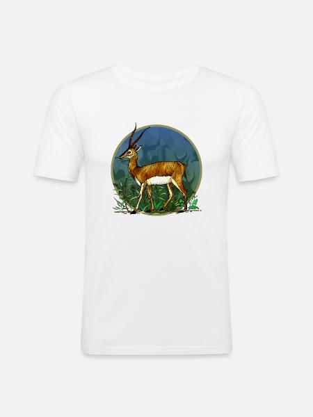 Antelope - Men's Slim Fit T-Shirt - white