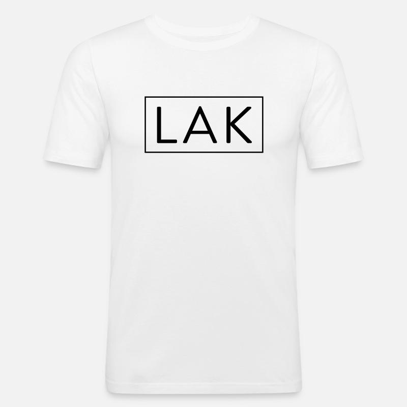 LAK - Männer Slim Fit T-Shirt - Weiß