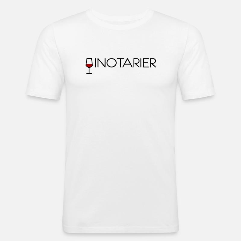Vinotarier - Männer Slim Fit T-Shirt - Weiß