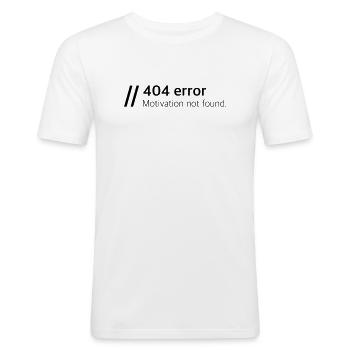 Motivation not found - Men's Slim Fit T-Shirt - white - Front - Nik (191cm)