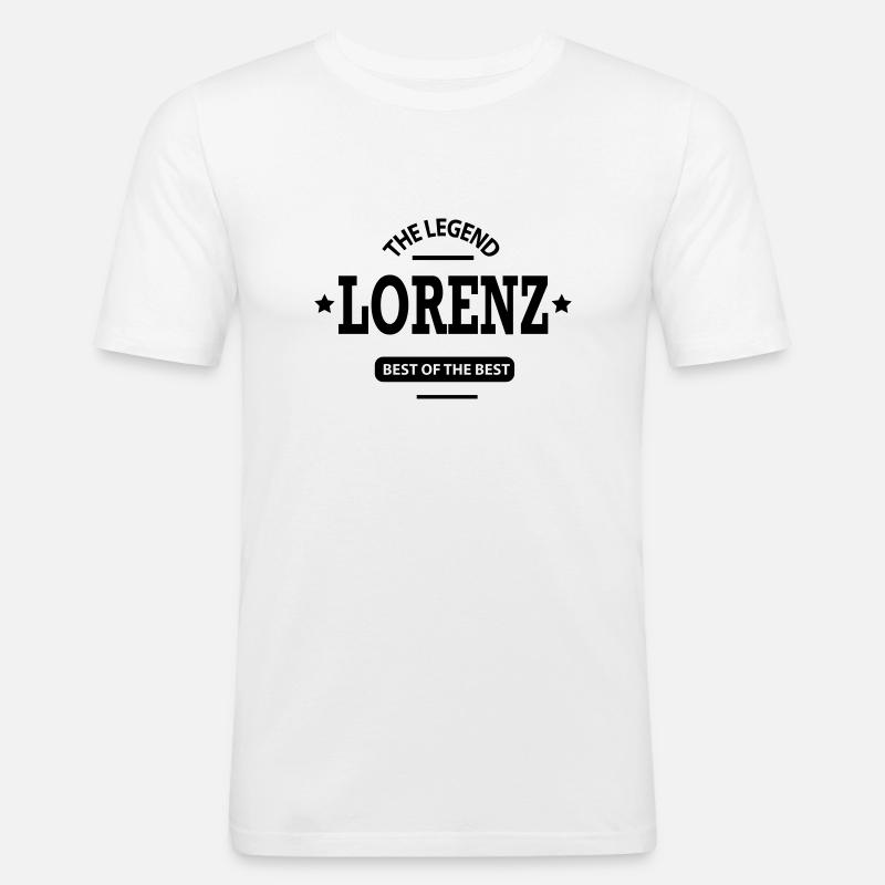lorenz - Männer Slim Fit T-Shirt - Weiß
