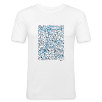 Scratched Memories - Men's Slim Fit T-Shirt - white - Front - Nik (191cm)
