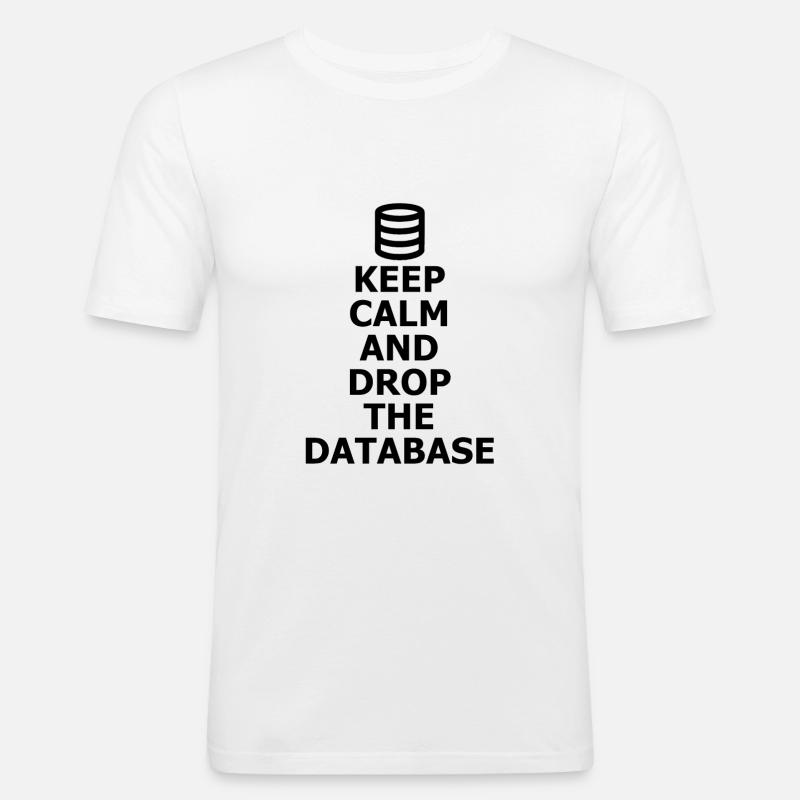 Database Admin DBA - Men's Slim Fit T-Shirt - white