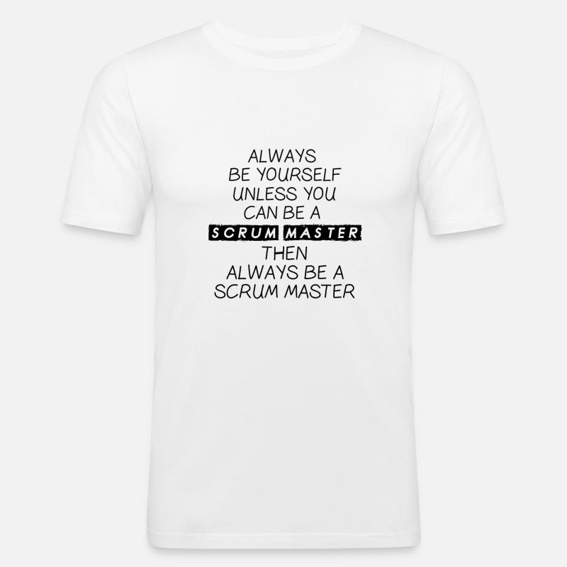 Scrum Master Agile Software Development - Men's Slim Fit T-Shirt - white