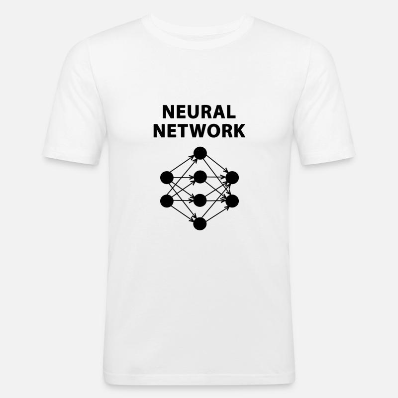 Neural Network Machine Learning - Männer Slim Fit T-Shirt - Weiß