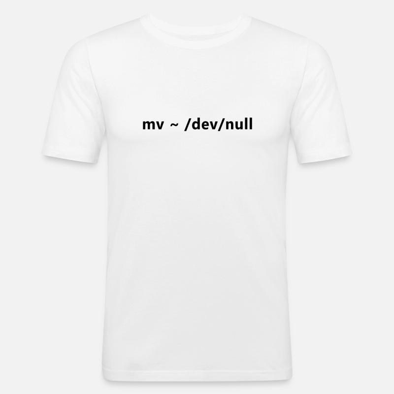 Linux Admin Gefährliche Linux Commands - Männer Slim Fit T-Shirt - Weiß