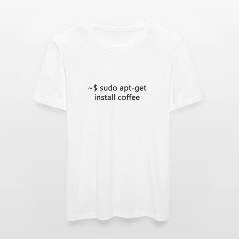 Admin Linux Sudo Apt-Get Install Coffee Programmer Men's Slim Fit T-Shirt