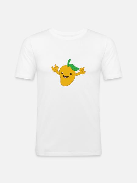 Mango Fruit Dancing Love Mangos - Men's Slim Fit T-Shirt - white