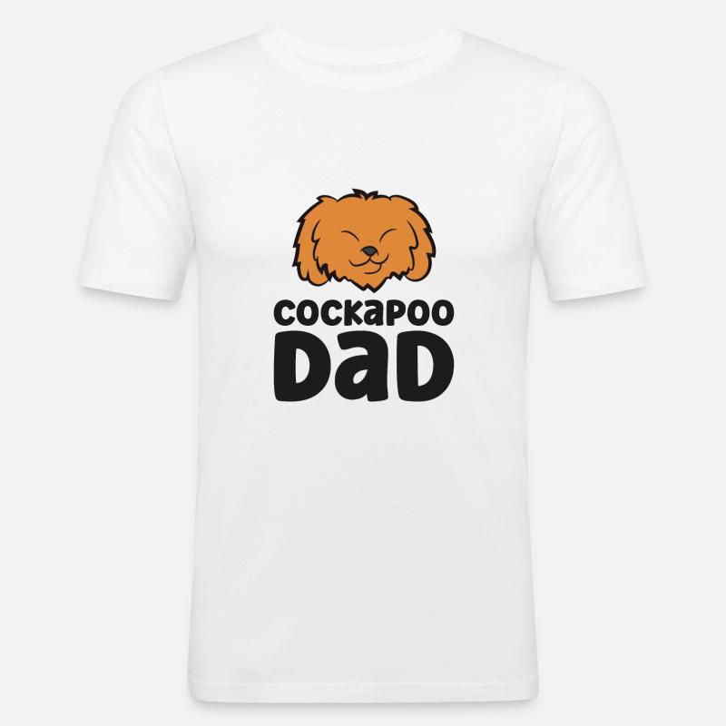 Funny Cockapoo Dad Cockapoo Dog - Men's Slim Fit T-Shirt - white