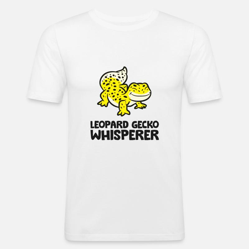 Leopardgecko-Flüsterer Reptilien - Männer Slim Fit T-Shirt - Weiß
