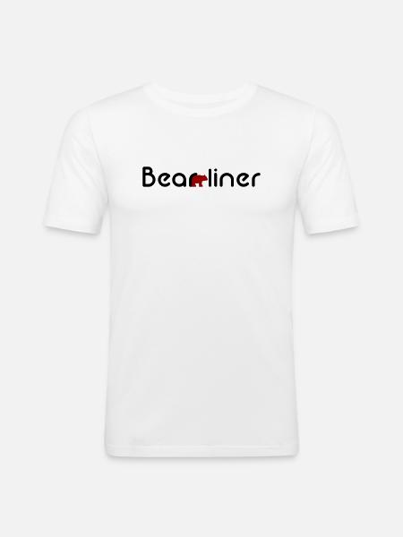 Berliner - Männer Slim Fit T-Shirt - Weiß
