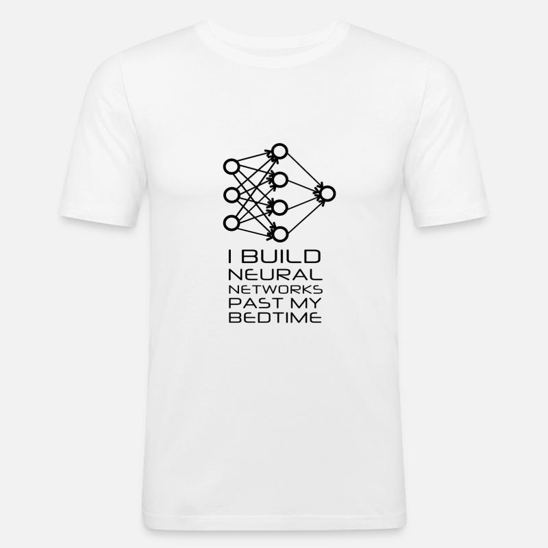 Neuronales Netzwerk - Machine Learning - Männer Slim Fit T-Shirt - Weiß