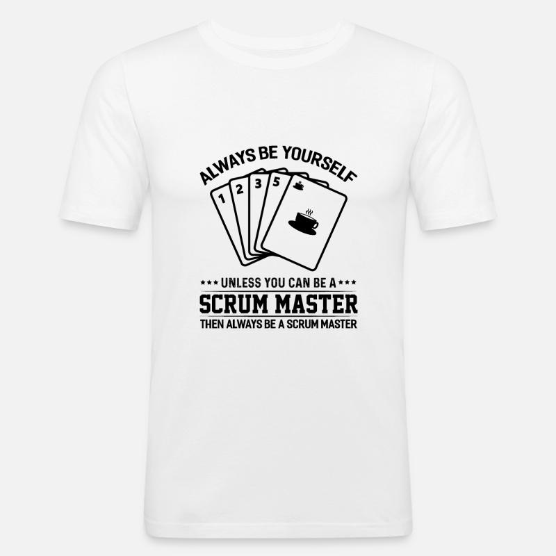 Scrum Master Agile Software Entwicklung - Männer Slim Fit T-Shirt - Weiß