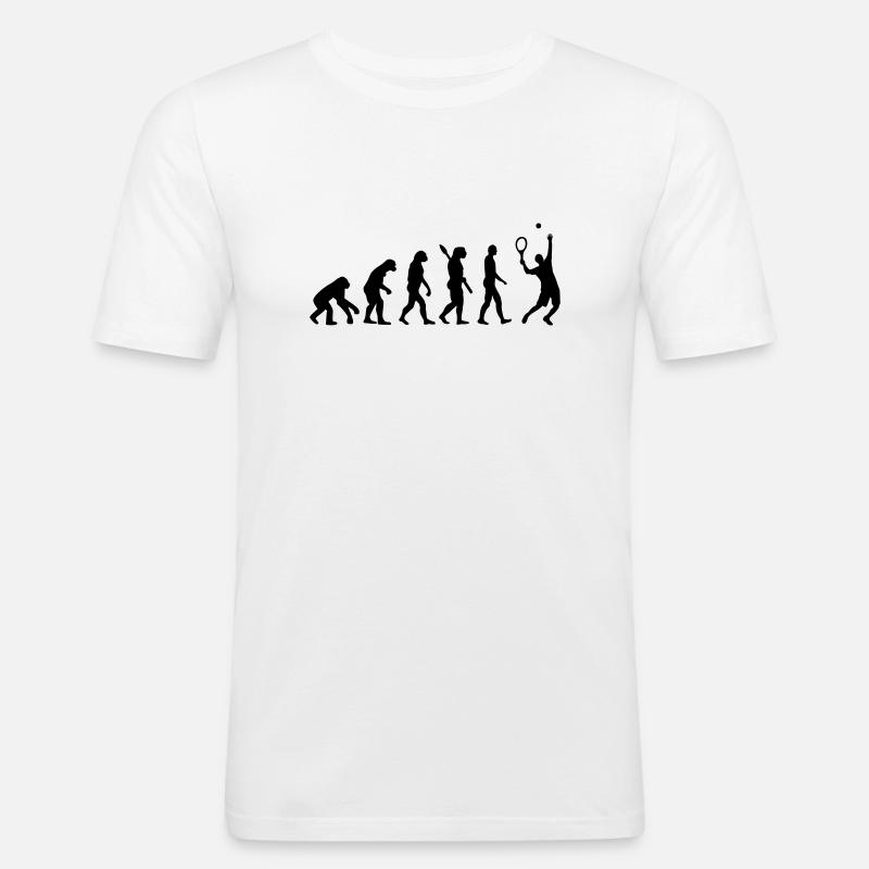 Evolution Tennis - Männer Slim Fit T-Shirt - Weiß