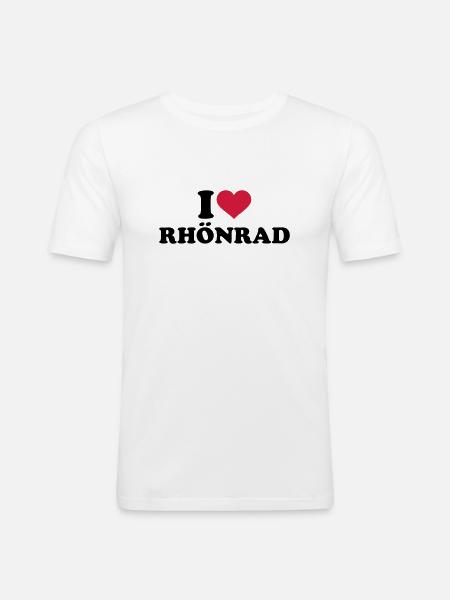 I love Rhönrad - Men's Slim Fit T-Shirt - white
