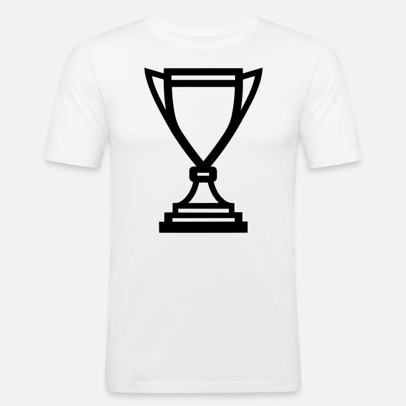 Trophäe - Männer Slim Fit T-Shirt - Weiß