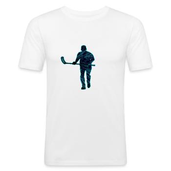 floorball floorball floorball players - Men's Slim Fit T-Shirt - white - Front - Nik (191cm)