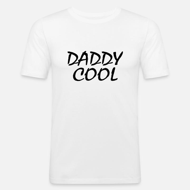Daddy cool - Männer Slim Fit T-Shirt - Weiß