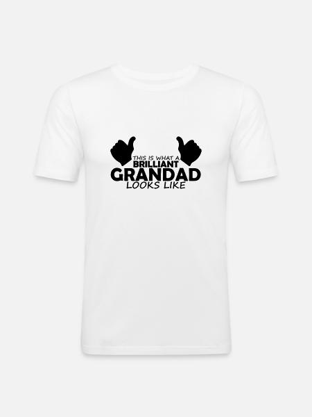 brilliant grandad - Men's Slim Fit T-Shirt - white
