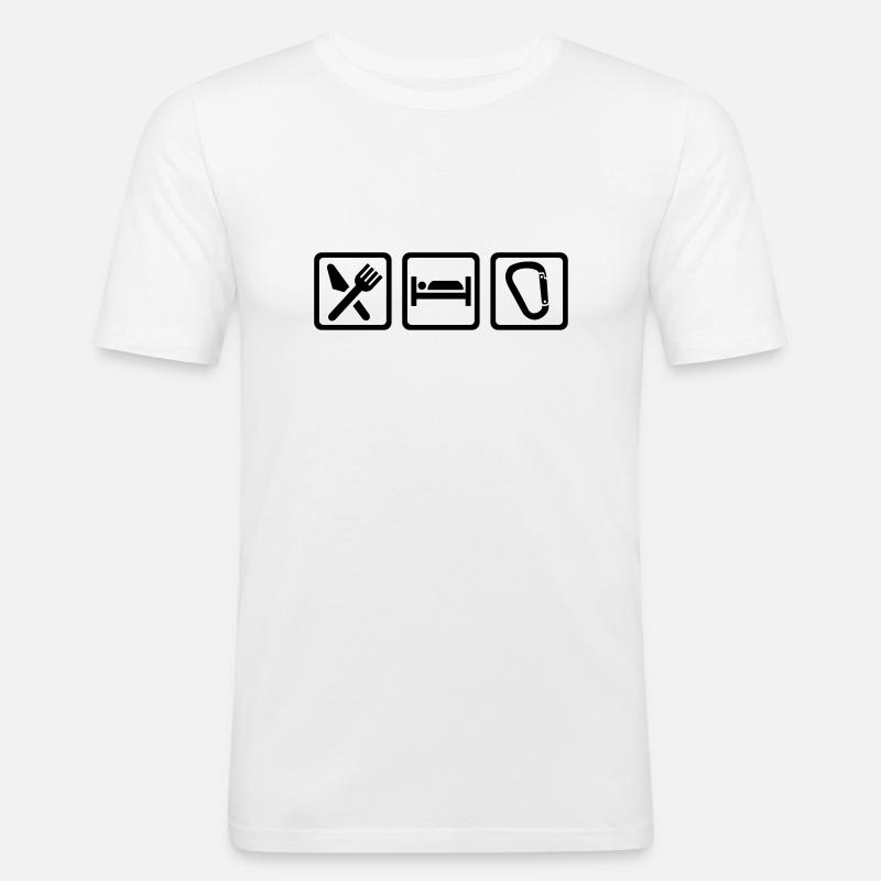 Klettern - Männer Slim Fit T-Shirt - Weiß