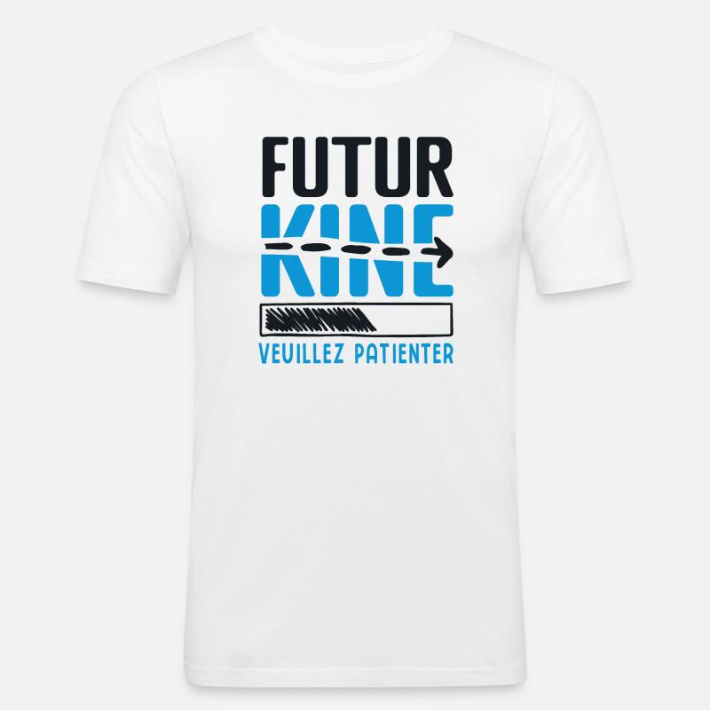 Future KINE- Geschenkidee PHYSIO - Männer Slim Fit T-Shirt - Weiß