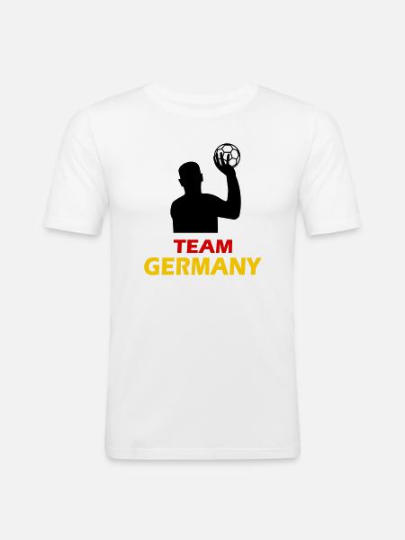 Team Germany Handball - Männer Slim Fit T-Shirt - Weiß