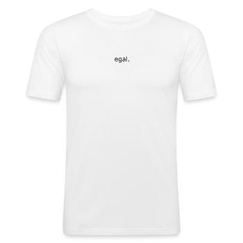 egal Schlager Schlagerstar Schlagerparty Party - Männer Slim Fit T-Shirt - Weiß - Vorne - Nik (191cm)