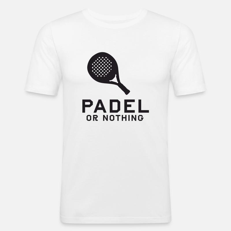 Padel oder nichts - Männer Slim Fit T-Shirt - Weiß