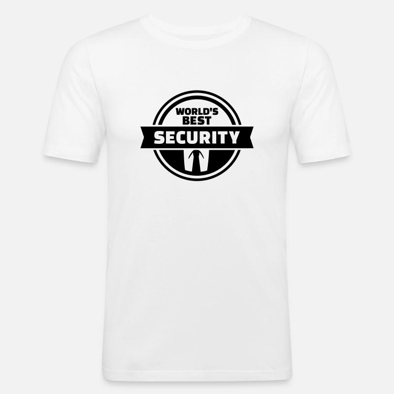 Security - Männer Slim Fit T-Shirt - Weiß