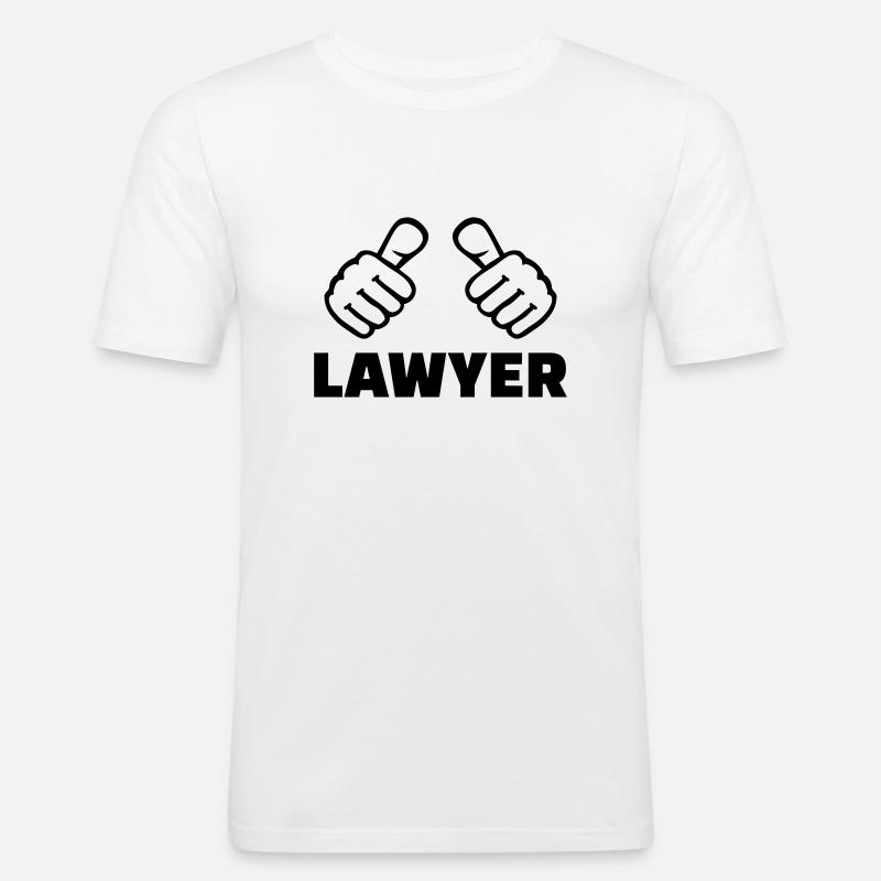 Advokat - Herre Slim Fit T-Shirt - hvid