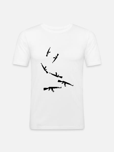 Rifle icon icon - Men's Slim Fit T-Shirt - white