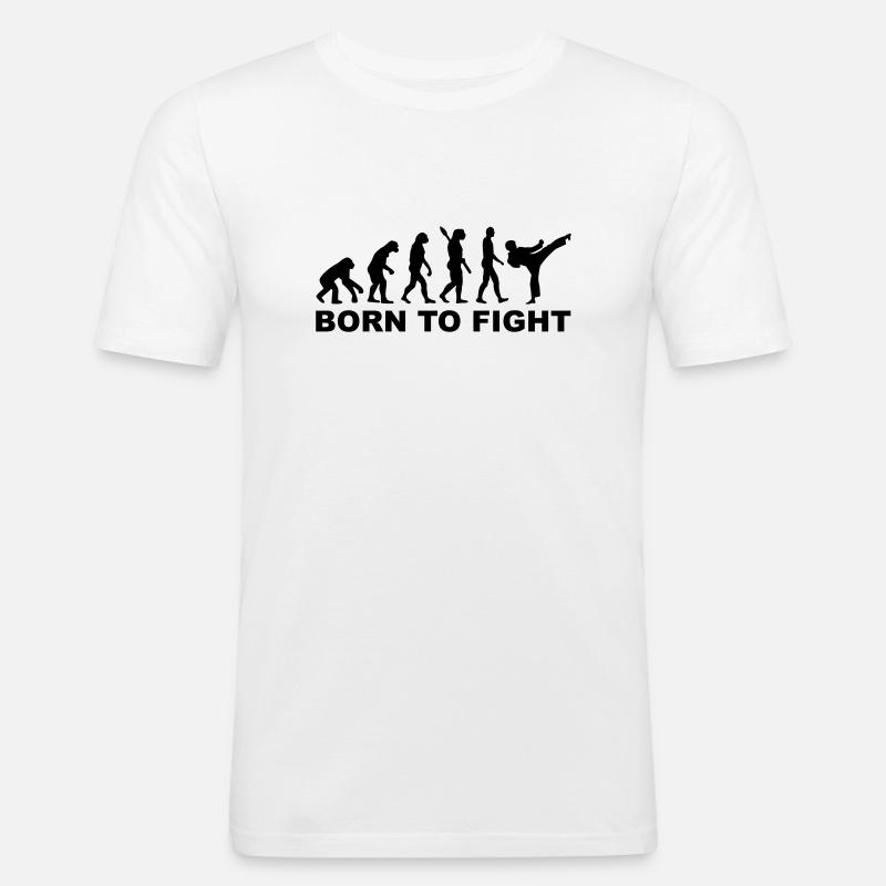 Evolution Karate - Men's Slim Fit T-Shirt - white