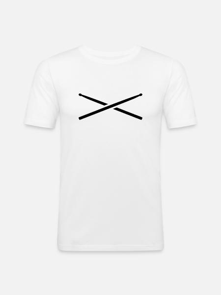 Drums - Men's Slim Fit T-Shirt - white
