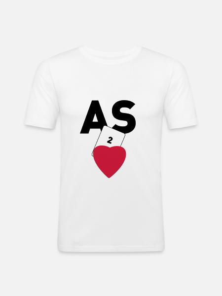 As de Coeur - T-shirt près du corps Homme -